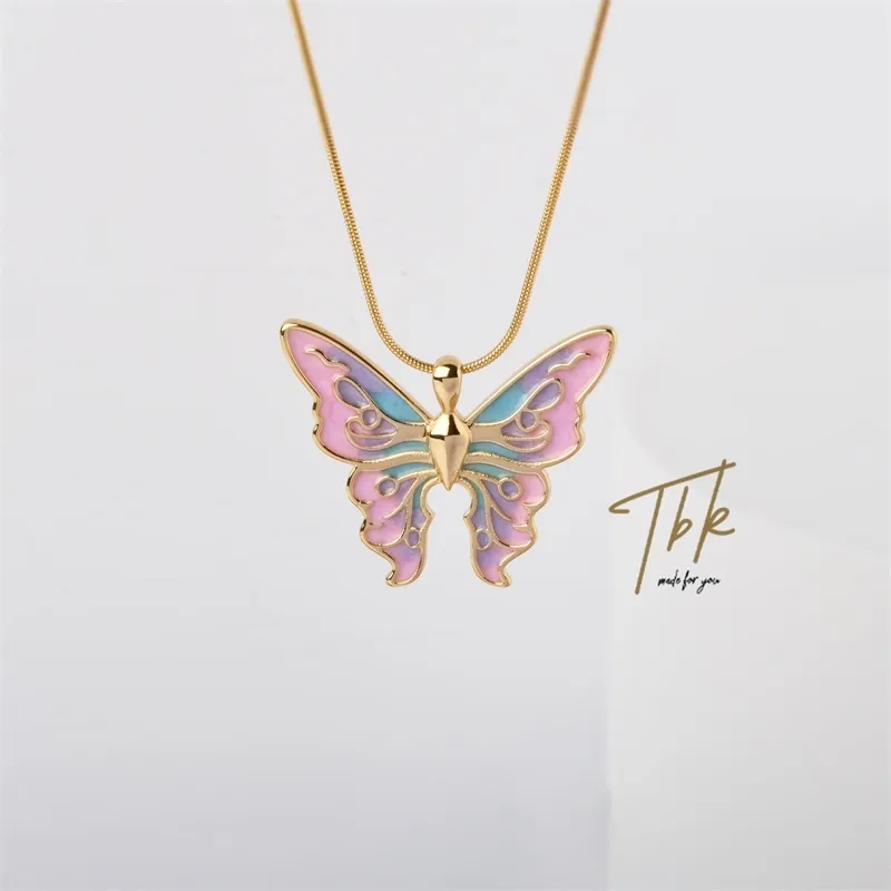 Fashion goods TBK 18K Gold Barbie Fairytopia Elina Butterfly Necklace for Women Fashion Accessories Gift 373n Lazada