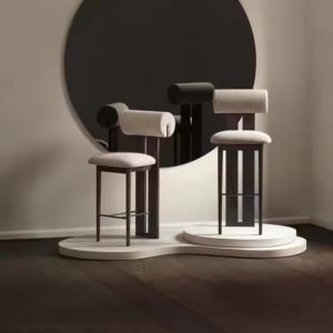 Sacesr Wooden Dining Chairs Nordic Backrest High-legged Dining Chairs Modern Luxury White Birch Bar Stool Home Kitchen Furniture 9N5Q1