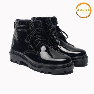 Sepatu Pdh TNI POLRI Security Tipe Pengencang Tali dan Resleting YKK Azfiq27 #9 Mengkilap