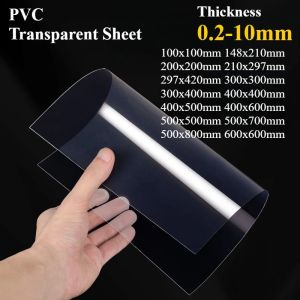 Transparent PVC Sheet Plastic Plate PET/PC 100x100 200x200 210x297 297x420 300x300 400x400 A4 A3 Thickness 0.3-10mm for DIY