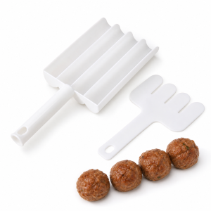MIRELAE Four-Cavity Structure Meatball Maker Squeeze Molding Spoon-Shaped Fish Ball Maker Easy to Clean Food Shaping Mold Home Kitchen