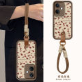 Phone Case OPPO A3X A3 Pro A79 A98 A78 5G Casing New Design Retro Leather Lambskin Cute Cartoon Rose Flower Silicone Soft Cover with Lanyard 2025. 