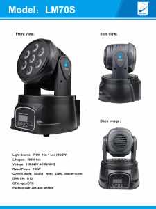 Big Dipper Stage Lights LED 7*8W RGBW Moving Head Par Lights LM70s