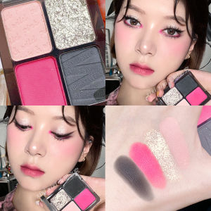 Xixi Makeup Eye Shadow Powder Lust And Wild Four Colour Eyeshadow Palette Earthy Pink Matte Beginner Student Party Retouching Eyeshadow