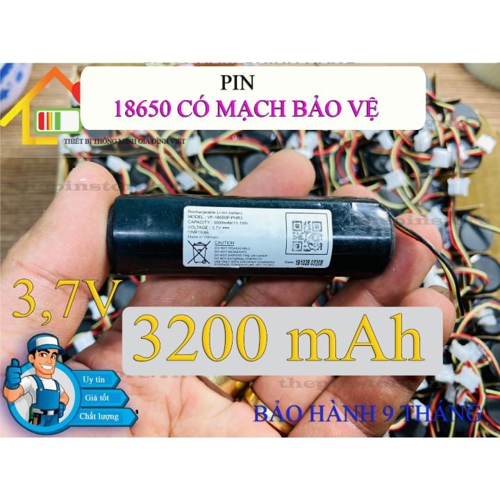 PIN SẠC 18650 3,7V – 3200 mAh CÓ MẠCH BẢO VỆ - CHÍNH HÃNG XUẤT HÀN QUỐC ...