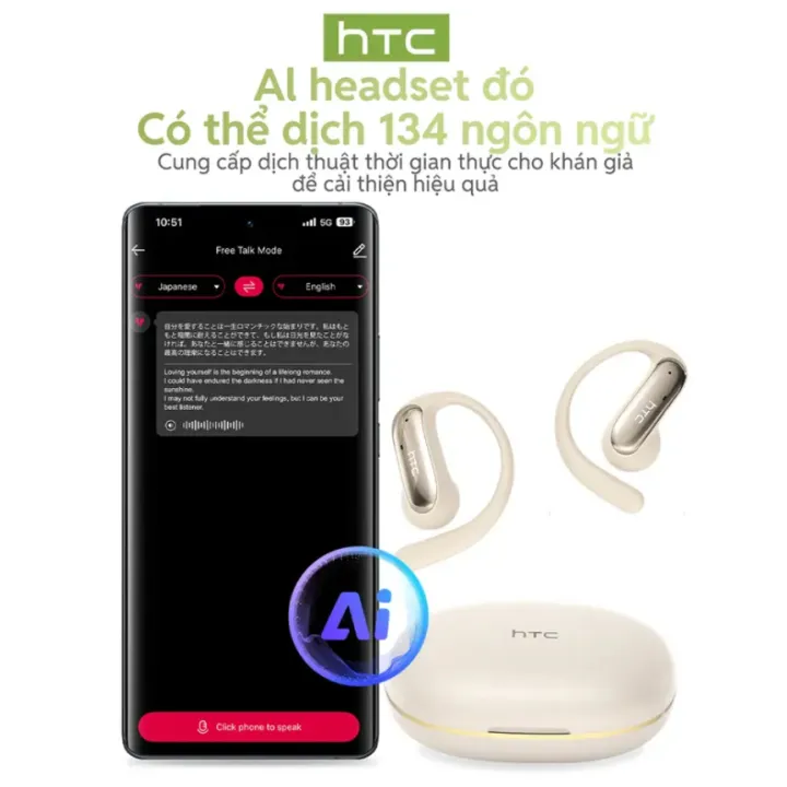 HTC NE52 AI Tai nghe dịch thuật thông minh tai nghe Bluetooth 6.0, dịch thuật thời gian thực 134 ngôn ngữ, tai nghe Bluetooth HiFi, tai nghe không dây AI, tai nghe chống ồn, thời lượng pin dài | BigBuy360 - bigbuy360.vn HTC NE52 AI Tai nghe dịch thuật thông minh tai nghe Bluetooth 6.0, dịch thuật thời gian thực 134 ngôn ngữ, tai nghe Bluetooth HiFi, tai nghe không dây AI, tai nghe chống ồn, thời lượng pin dài | BigBuy360 - bigbuy360.vn