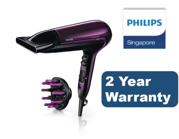 Philips HP8233/03 ThermoProtect Ionic Hairdryer 2200W ThermoProtect setting with massaging volume diffuser and Ionic Care