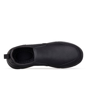 Lesvago Men Loafers Loose soft men PU leather shoes waterproof non slip lightweight wide toe Elderly Shoes