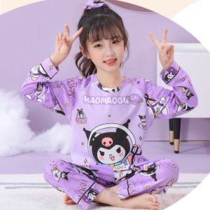 2025 Pajama Sleepwear Terno For Kids Girls baju kuromi Fashion Homewear Pyjamas Set Pambahay Cute Cartoon Pattern Sleepwear baju budak perempuan
