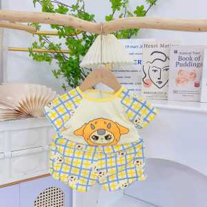 Boy Girl Clothes Sets Suits Summer Baby Toddler Short Sleeve T-shirt Kids Shorts baju baby comel Two-piece Set 5-15KG