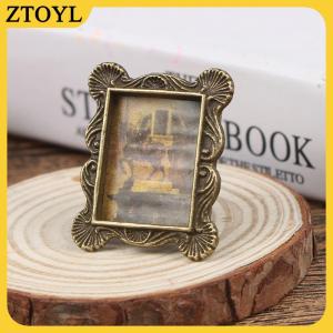 ZTOYL 1 chiếc khung ảnh Retro thu nhỏ Nhà Búp Bê Nhà Búp Bê Nhà Búp bê đồ chơi phụ kiện