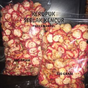 KERUPUK SEBLAK KENCUR 230GR DAN 500GR / KERUPUK SEBLAK BANTET PEDAS RENYAH