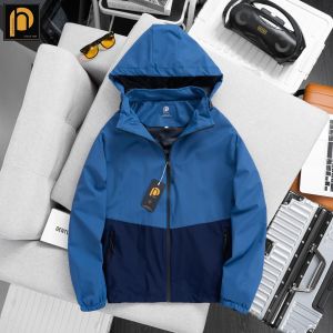 Áo khoác gió namáo gió phối màu ngang 2 lớp gió siêu dày dặn ấm áp.