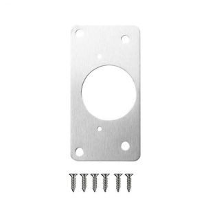 SALOMONER Antirust Multi-Use for DoorFurniture Stainless Steel with Screws Cupboard Mounting Hinge Repair Plate Home Improvement Cabinet Hinges Hardware Tools
