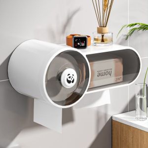 Toilet tissue box non perforated roll paper tube waterproof toilet paper storage rack