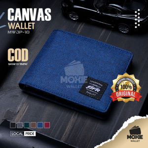 Dompet Lipat Pria Cowok Cowo Laki Laki Remaja Slim Keren Simple Kekinian Premium Canvas Wallet MWJP10 Bahan Kanvas Motif Polos Banyak Slot