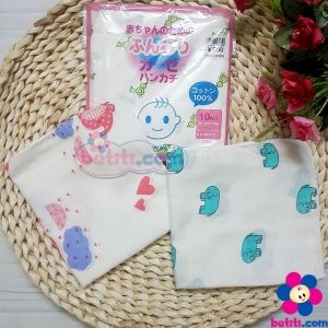 Khăn sữa hoa xuất Nhật chất liệu vải cotton siêu mềm mịn cho trẻ sơ sinh. Túi 10 cái
