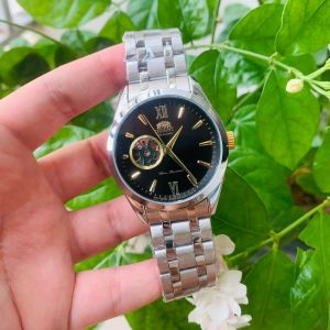 Đồng Hồ Cơ Nam Orient OR1847 Dây Thép Không Gỉ Đúc Lộ Cơ Cao Cấp