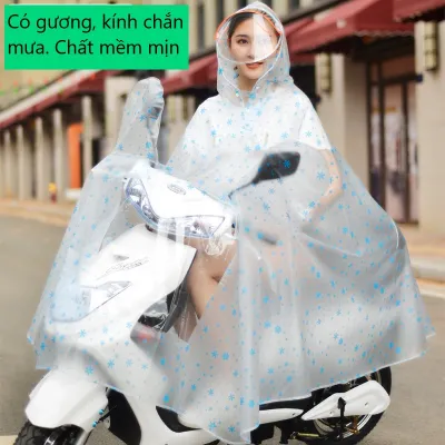 Áo mưa. Áo mưa đi xe có kính chắn nước phong cách Nhật Bản mới cao cấp tiện dụng an toàn.