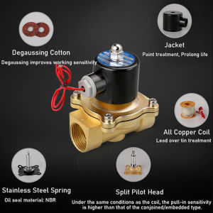 Selenoid Valve Solenoid Kuningan 220V 1/2 1/4 3/4 Inch Normal Close 2w-025-08 / 2w-160-15 / 2w-200-20