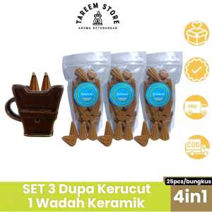 Paket Bukhur 4in dupa kerucut isi 25pcs 3 bungkus plus Keramik Kemenyan Arab Wewangian Aromaterapi