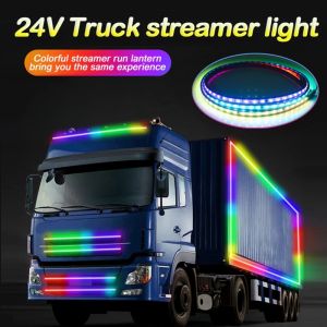 24V LED Car Light RGB Flashing Truck LED Strip Lights for Trailer Lorry Caravan Decoration & Warning when Driving