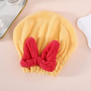 Khăn lau tóc nơ dễ thương LAZ nigori với chất liệu lông cừu hấp thụ nhanh và san hô mềm