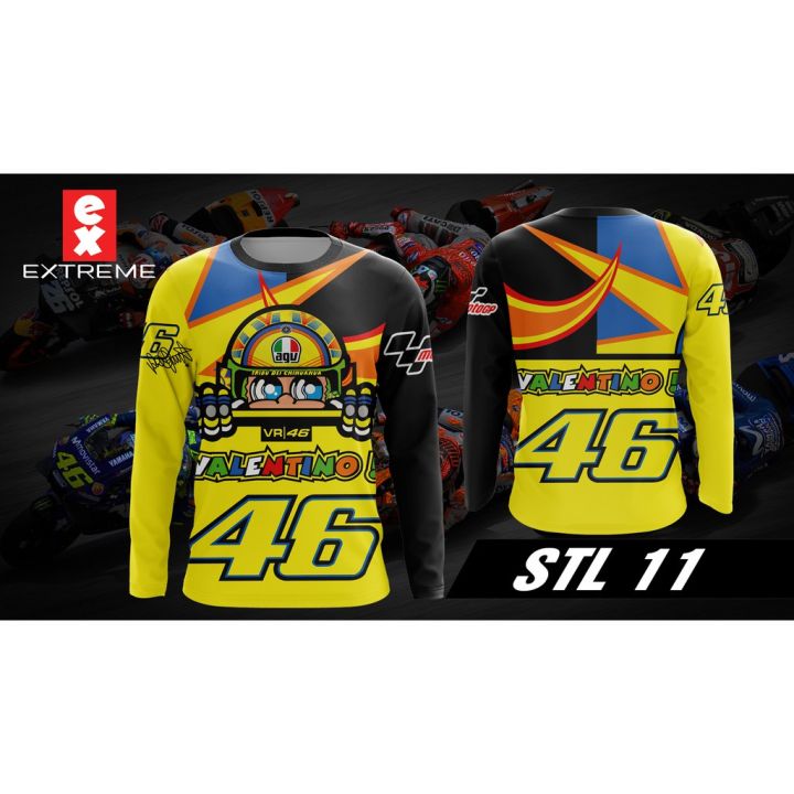 Valentino Rossi 46 Sun and Moon Long Sleeve Sublimation Jersey