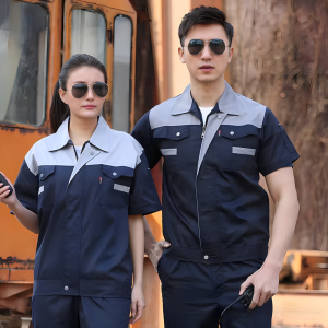 ชุดทำงานแขนสั้น เสื้อช่าง เสื้อเวิร์คช็อป (แขนสั้น) ระบายอากาศได้ดี ใส่ได้ทั้งผู้ชาย และ ผู้หญิง