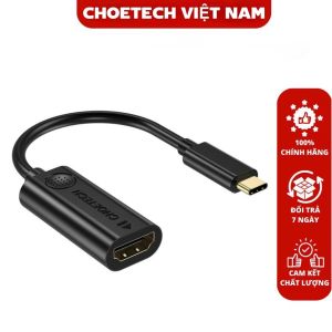 Hub chuyển đổi Choetech HUB-H04 từ Type C sang HDMI (âm)  (Hàng chính hãng)