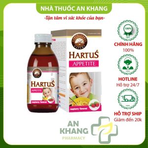 Hartus Appetite lọ 150 ml-Siro ăn ngon cho bé-Hỗ trợ cải thiện chứng biếng ăn của trẻ giúp trẻ tăng cân và phát triển