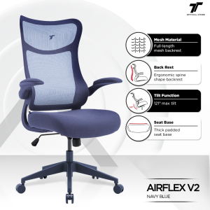 TT AIRFLEX V2 Falu Red Navy Blue Army Green Ergochair Office Chair Ergonomic Chair - 2 Years Official Warranty