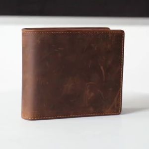 100% Genuine Leather Simple Design Retro RFID Wallet for Men with Cardholder Money Bags Mens Oil Wax Skin Short Wallets2026