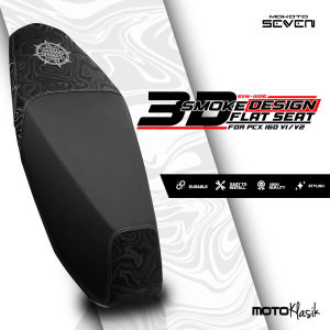 SEVEN SERIES FLAT SEAT / GP RACING SEAT ASSY FOR PCX 160 V1/ V2 3D SMOKE LIHA DESIGN SEAT ASSEMBLY FOR PCX160 MOTORCYCLE