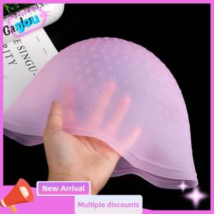 gou ชุดอุปกรณ์ย้อมผมทำจากซิลิโคนพร้อมตะขอเกี่ยวสีผมแบบมืออาชีพเครื่องมือย้อมฟรอสติ้งใช้ซ้ำได้สำหรับร้านเสริมสวย