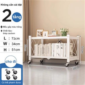 MIKI Kệ Sách Đáy Sàn Có Bánh Xe Di Chuyển Dễ Dàng Gấp Dẹt Không Cần Lắp Ráp Chất Sắt Bền Bỉ Tủ Sách Đơn Giản Cho Phòng Khách Bếp Văn Phòng