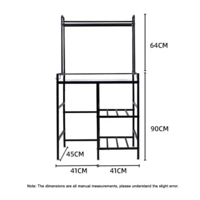 Gas Stove Stand Rack Kitchen Organizer Storage Rack 304 Stainless Steel Gas Stove Rack With LPG Roller Thicken Kitchen Cabinet Heavy Duty Kitchen Organizers Rack Shelf Microwave Rack