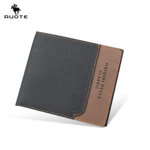 AUOTE Wallet Men Wallets Fashion Long Short Wallet PU Leather Long Wallet Business Wallets Mens Anti-theft Soft Wallet Splicing Two Fold Ultra-thin Long Wallet Travel Purses Coin Pouch ID Credit Cards Holders