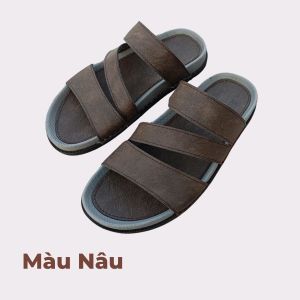 Dép nam quai ngang thời trang Dép quai ngang nam QNX03 trẻ trung  cá tính đế thấp lõm mềm nhẹ