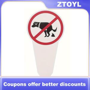 【ZTOYL】 No Dog Poop Plastic Sign No Pooping Warning Yard Sign Garden Stake Outdoor Waterproof Warning For Pet Owners Prevent Pollution