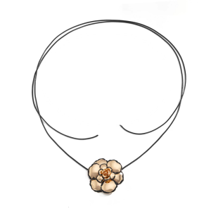 Vintage Gold Geometric Floral Statement Earrings/Necklace Exaggerated 3D Flower Accessories Gift For Women