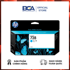 Mực In Phun HP 728 Cyan Ink Cartridge (F9J67A) 130ml - Hàng chính hãng