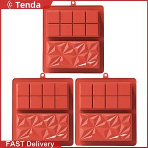 [Tenda] Silicone Chocolate Bar DIY Chocolate Cookie Mini Cookie Candy Molds Candy Bar Household Baking Tools