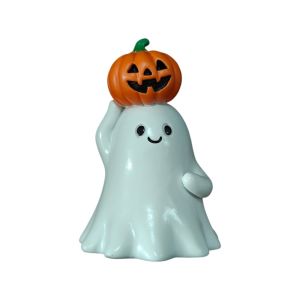 A4QUT Creative Pumpkin Ghost Ornament Resin Pumpkin/Love Heart Ghost Figurine Miniatures Figurine Modern Ghost Statue Halloween Home Decor