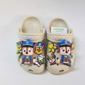 TẶNG 12 STICKER - Dép Cross cho bé trai bé gái HannaKids Sục Cros Classic cho trẻ em giày xục Clog Kid xuất khẩu màu Be