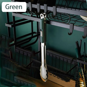 Durable Food Tong Slider Lock Steak BBQ Tongs 304 Stainless Steel Fried Fish Clip Tong Bread Clip Kitchen Utensils