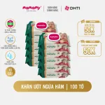 Khăn ướt cao cấp cho bé Mamamy gói 100 tờ  sợi tự nhiên gấp đôi ngừa hăm, mềm dai sạch cực