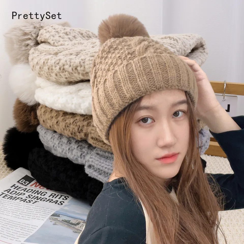 New Winter Warm Wool Cap Korean Beanie Hat Fashionable Simple