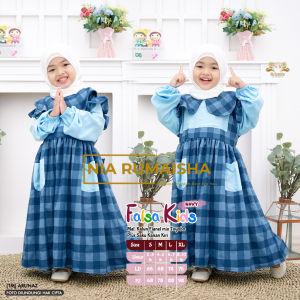 Gamis Anak Falsa Kids Dress Nia Rumaisha - Ready Stok S-M-L-XL