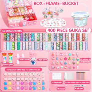 826PCS Full Set CUCKOO Material Package Sticker Kids Keychain DIY Hand Tools Goo Card Guka Gift 咕卡 咕盘 贴纸 咕卡材